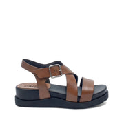 SANDALO DONNA PELLE F.DO GOMMA