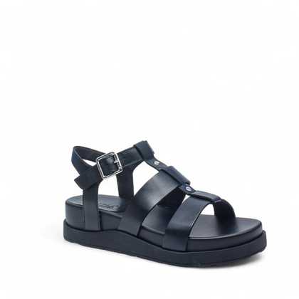 SANDALO DONNA PELLE F.DO GOMMA